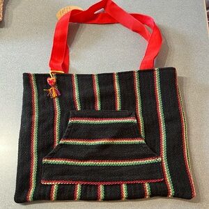 Handmade, Up-Cycled Mexican Poncho Tote